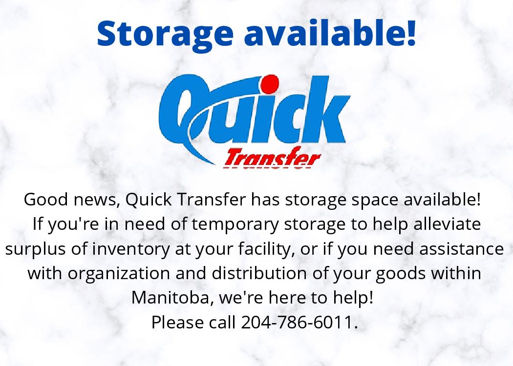 QuickTransfer's tweet image. We have some good news! 

We have storage space available! 

If you&apos;re a business that is looking to open up some space on your warehouse floor to boost production, or are looking for assistance with distribution, we are here to assist you!