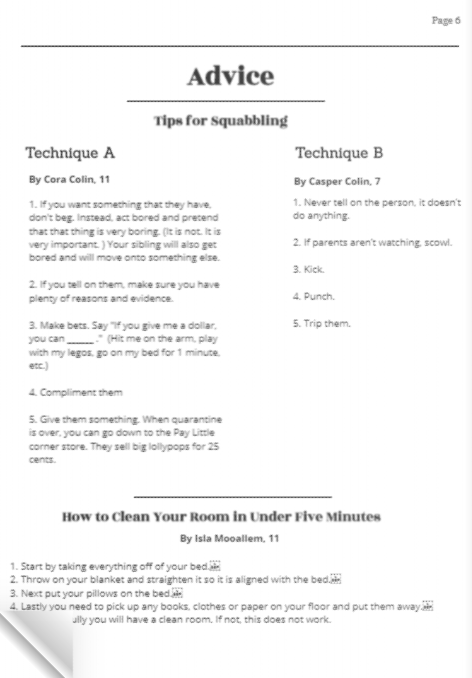 DaphneeCook's tweet image. Most hilarious and awesome quarantine project ever. Journo dad gives his kids and their mates assignment to create a newspaper. Results are below. So good. 

As reported in @nytimes #COVID19 #KeepingKidsEntertained 

flipsnack.com/6AED9F5BDC9/si…
