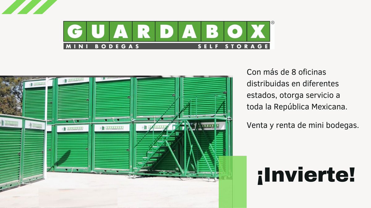 #Guardabox la franquicia de alta rentabilidad a mediano plazo.
¡Adquiere la tuya!

#FranquiciasDisponibles