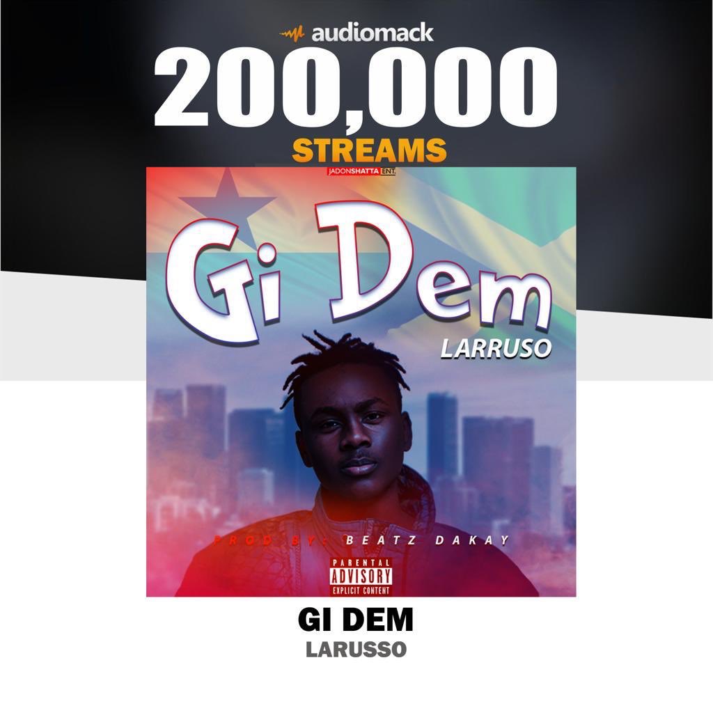 Larruso_'s tweet photo. 200K+ Plays on @AudioMack, Thanks Y’all for the love, really appreciate it!

Listen Here: https://t.co/PL912EFDOM

Cc: @jadonshattaent #jadonshattaent https://t.co/ioGd8i51PT