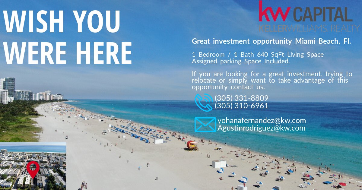 YohanaRealty's tweet photo. #investmentopportunity #contactme #miamibeach #beachlife #saltlife #buy #invest #RealEstate https://t.co/WtdJUTm3t6