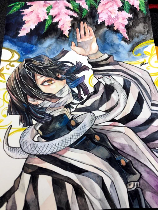 伊黒小芭内とアスチルベ?
アスチルベは甘露寺ちゃんの誕生日花で花言葉は『恋の訪れ』『自由』
花は贈り贈るもの。互いに願うような形をイメージしてます? 