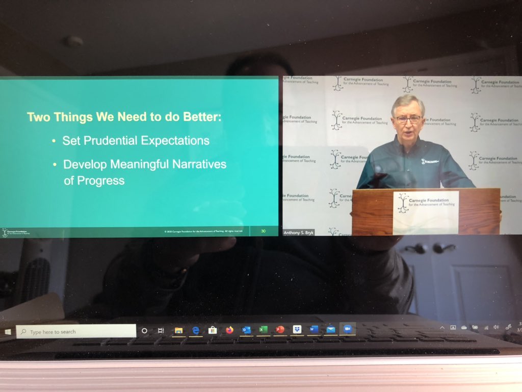 Tony Bryk brilliantly kicks off the #carnegiesummit2020 by presenting the 30 year Chicago Public Schools story.  These slides provide a snapshot of him leading through thought exercises <a href="/CarnegieFdn/">Carnegie Foundation</a> Be a part of it!