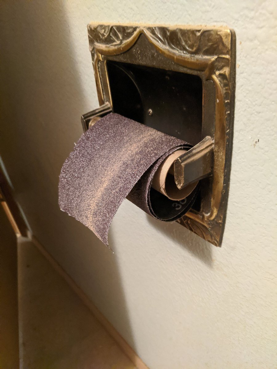 Since my work was out of t.p. we had to resort to extreme measures!