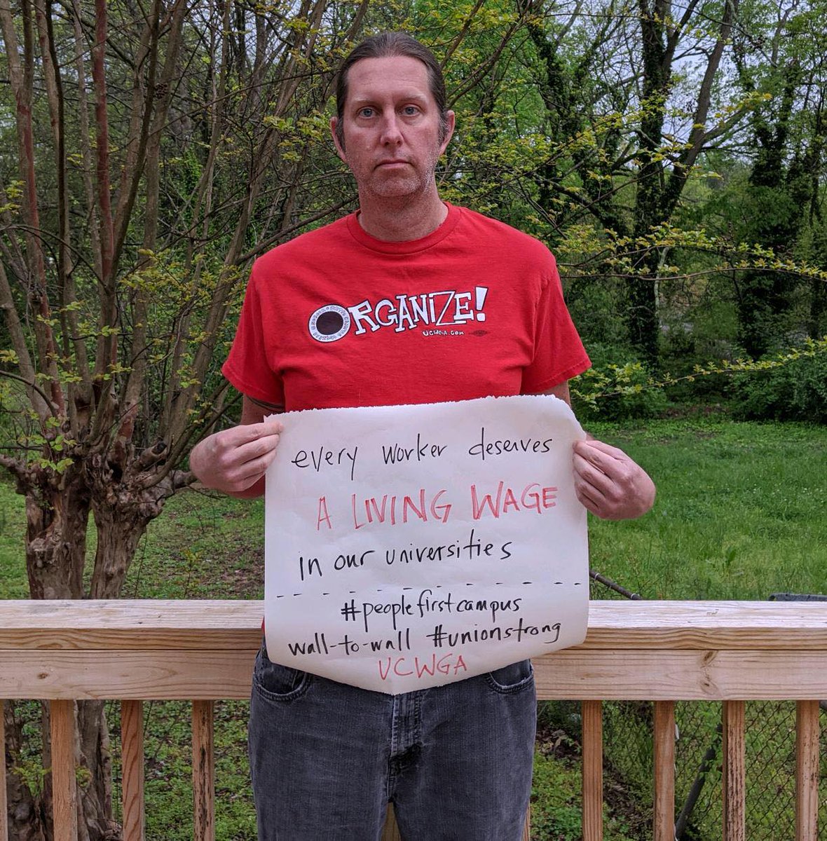 CampusWorkers's tweet photo. Coming from @KsuUcw, @allistelling is another dedicated fighter for justice. All workers need a LIVING WAGE! We're a wall-to-wall union, so we get to fight for each other day in and day out. Solidarity! #HealthyFairCampus
#NowMoreThanEver15 #CampusSafetyNet #PeopleFirstCampus https://t.co/kpBvw1ErsJ