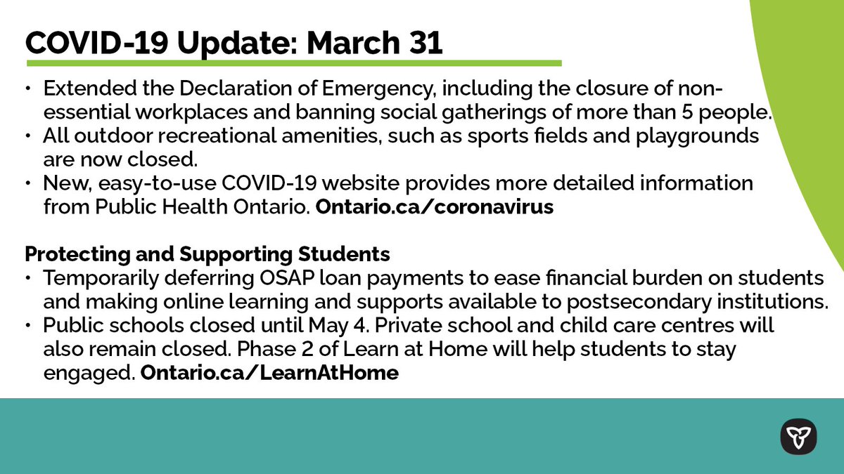 fordnation's tweet photo. COVID-19 update for March 31, 2020. Check back daily for updates, or visit https://t.co/gMeZp5IKu5 https://t.co/bAea2detTk