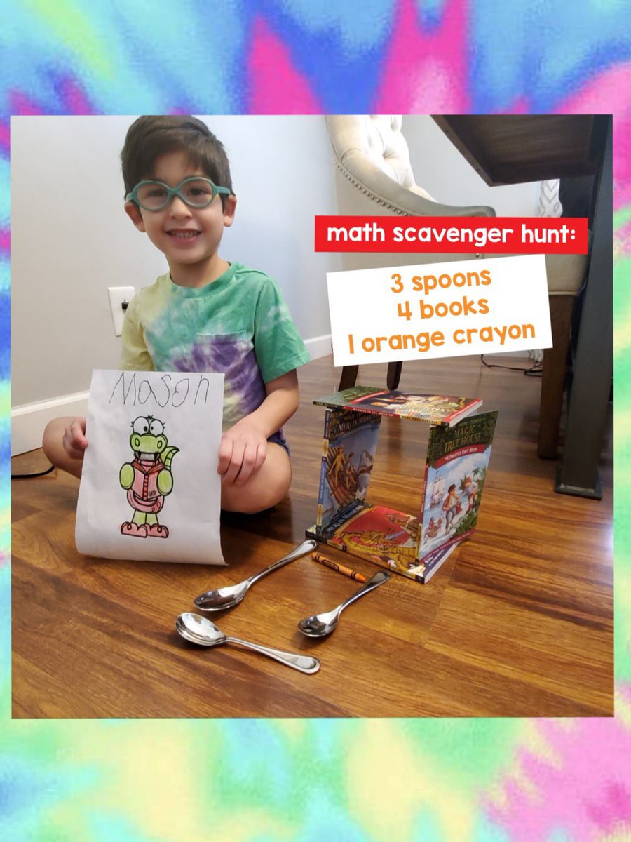 cassie_nipper's tweet photo. Tuesday’s challenge: a math scavenger hunt! #GuildToGreat https://t.co/AaGlXKK4BA