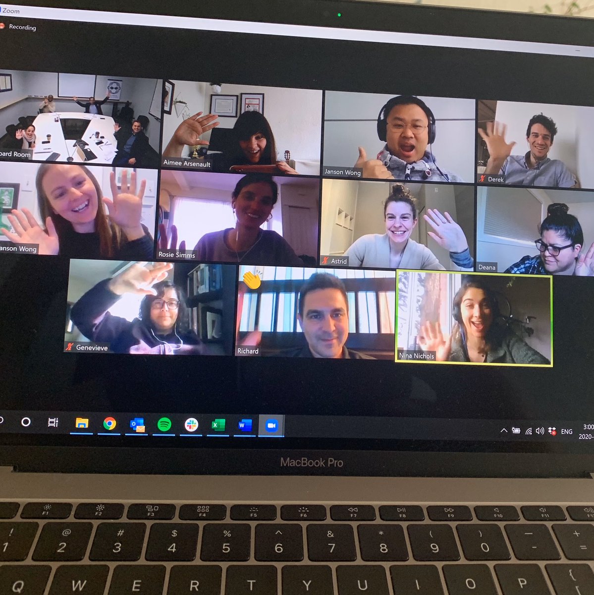 FNFish's tweet photo. FNFC staff meetings in the time of #covid19! Via @zoom_us #fnfish #wfh #missyou https://t.co/IEabDkAw6V