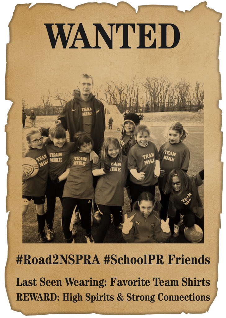 ROAD2NSPRA's tweet photo. Tomorrow, #Road2NSPRA &amp; #K12PRChat friends — find a shirt to support your favorite team! 
College, pro, or pee wee...doesn’t matter. Be ready to show us your shirts &amp; find your common fandom in #SchoolPR! 
DM @EdTechMack for tomorrow’s Zoom link. https://t.co/g0QuiMIYug