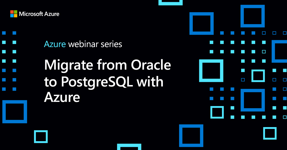 MSFTforPostgres's tweet photo. Thinking of migrating from Oracle to Postgres? Two of our #PostgreSQL experts @saisrirampur &amp; Saurabh Modi are giving an online webinar on this very topic on Wed 15 April at 10:00am PT. Sign up &amp; join us https://t.co/E1f5DF91ap https://t.co/aEua5YYPlC