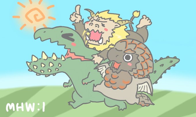 【大事なお知らせ】我々は、本日をもってハンターの皆様の戦闘に乱入することを自粛します☆   #MHWアイスボーン #エイプリルフール #3DS 