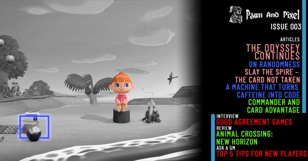 PawnAndPixel's tweet photo. #Issue 3 - https://t.co/RAUFDDVeCx

#Articles
1) @NintendoAmerica 
2) @roxleygames @MercuryGamesInc 
3) @MegaCrit 
4) @UnrealEngine @unity3d 

#Interview
5) @GoodAgreeGames 

#Review
6) #AnimalCrossing

#AskAGm
7) @Wizards_DnD 

#Games #TTRPG #Boardgames #VideoGames #GameDev https://t.co/51bRYo1QtP