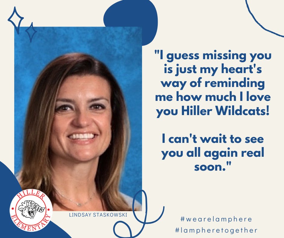 In these uncertain times we want you to know how much our Lamphere Family means to us. We remain dedicated to our students, families and community. We are getting through this together. Here's a message from Lindsay Staskowski at Hiller.

#wearelamphere
#LamphereTogether