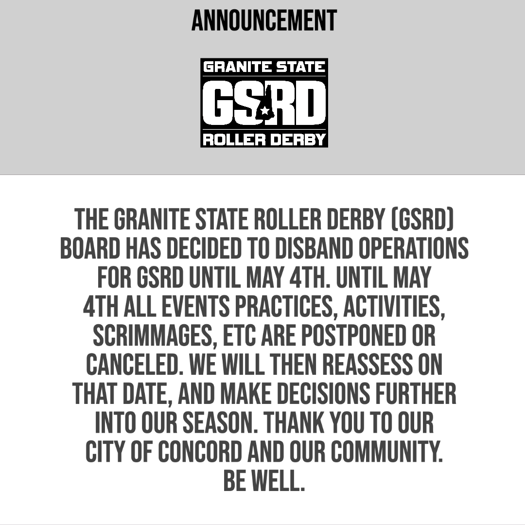 We'll continue to suspend operations until May 4th, 2020. Miss you all!