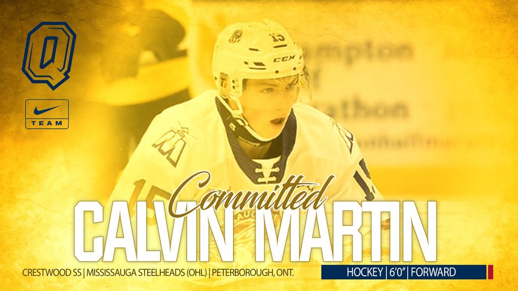 QueensMHockey's tweet photo. #GAELSCOMMITTED. Our 3rd recruit of the day, we pick up @calvin_martin5 from @OHLSteelheads. A dynamic skating forward, Martin played 191 games in the OHL putting up 86 points. Welcome Cal! #KARMA #ChaGheill🇷🇴 https://t.co/v4yaFjUw3f