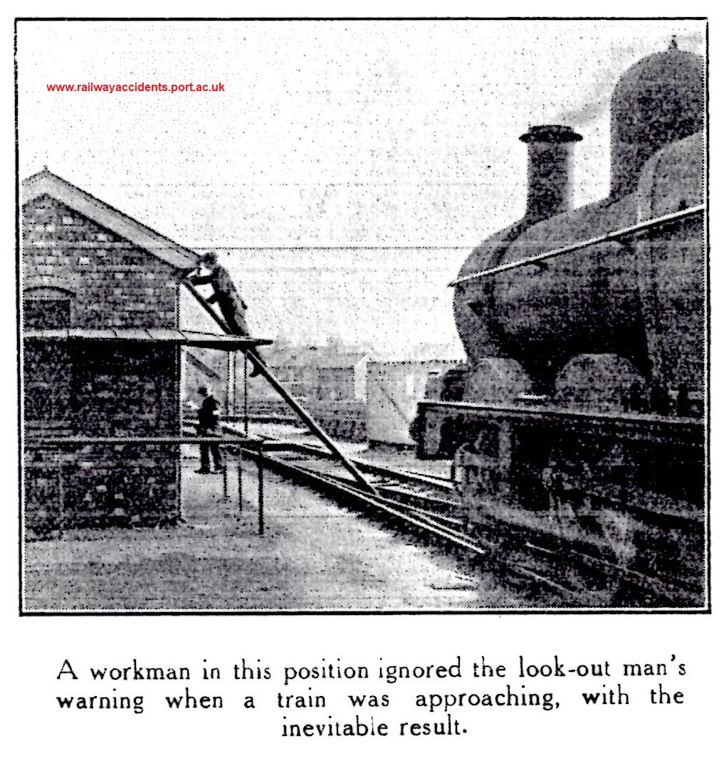  #Staffordshire 17 deaths, 48 injuriesOn 4/5/1911 painter Benjamin Cullwick was working on a footbridge at Princes End. The ladder he was on was hit by a passenger train. Cullwick fell onto the track & died.