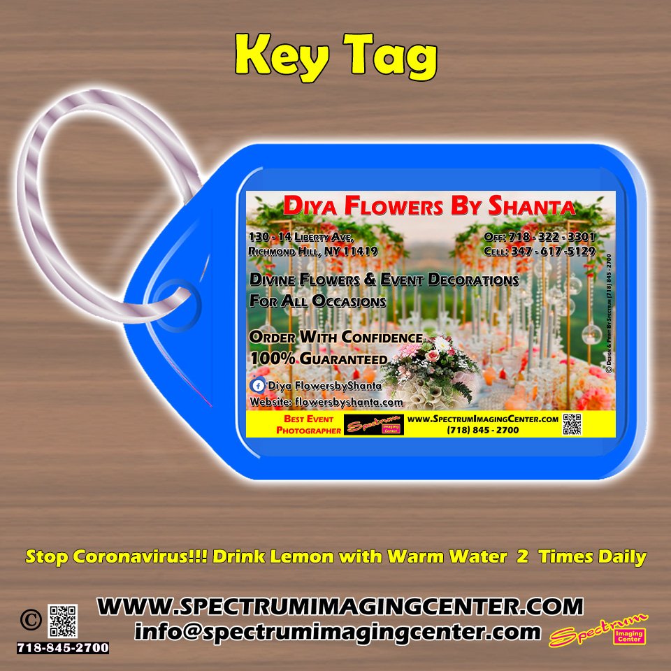 SpectrumTW's tweet image. 🌺Custom Key Tags🌸
#keytags #customkeytags #pens #bags #banners
#Spectrum_Imaging_Center.
Since 1973
129-08 LIBERTY AVE
RICHMOND HILL, NY 11419
PHONE# 718-845-2700
FAX# 718-641-9200
ecs.page.link/g3a4n
EMAIL: Info@spectrumimagingcenter.com