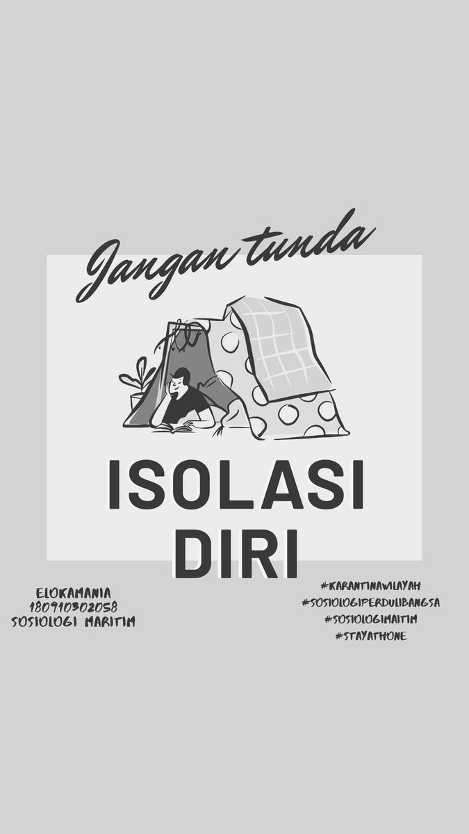 ElokAmania's tweet photo. #KarantinaWilayah 
#sosiologiperdulibangsa 
#sosiologimaritim https://t.co/pYhMIefe8j