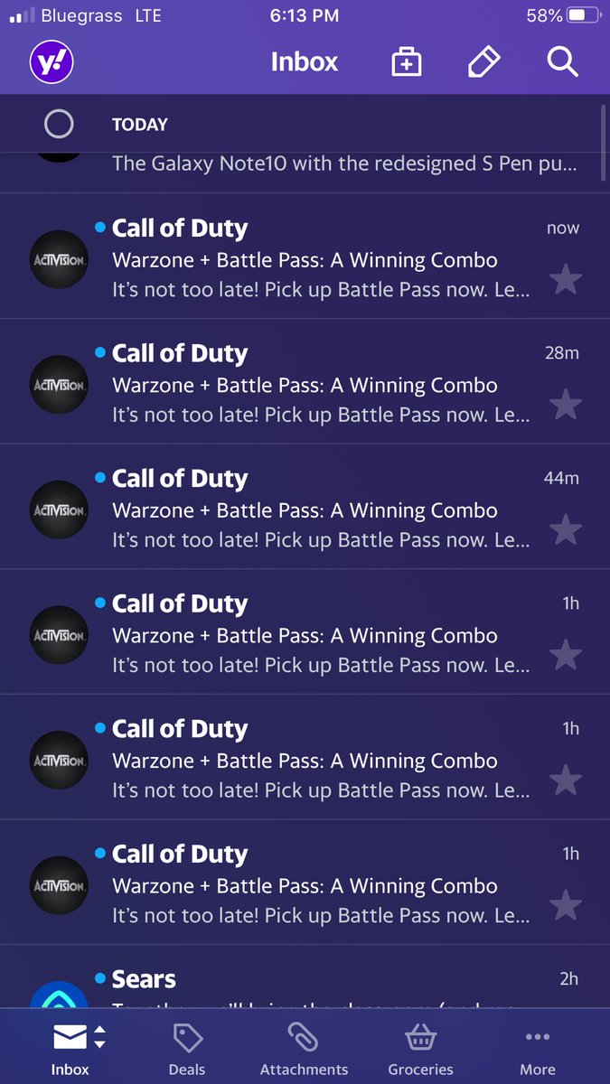 nickknight50's tweet photo. @CallofDuty please quit with these emails man! https://t.co/sjDXVBzKwG