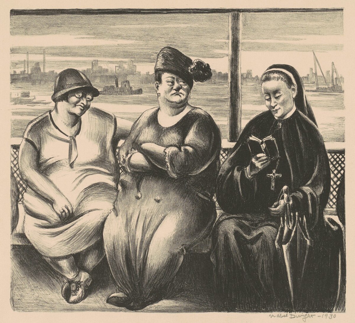Mabel Dwight was one of the foremost American lithographers of her day, and was particularly admired for her sensitive and often amusing portrayals of ordinary life.
