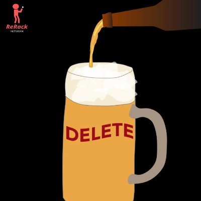 Delete_Beers's tweet photo. The official logo of Delete Beers brought to you by the @ReRackNetwork. https://t.co/WXHmVCRL4p