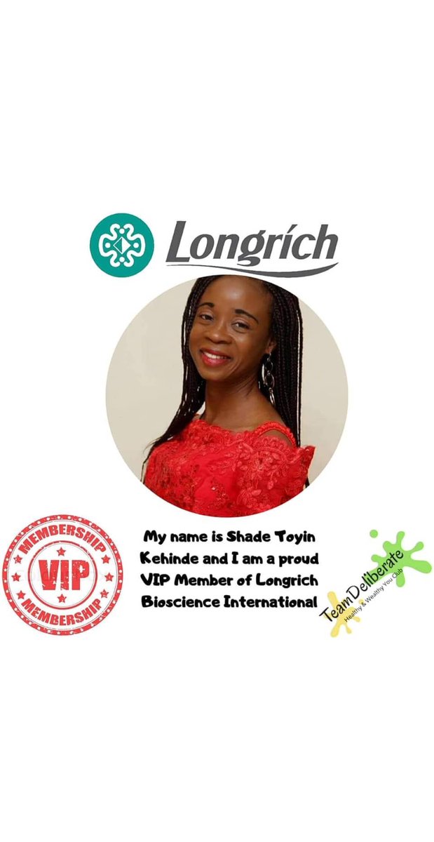 ToyinKehindeS's tweet photo. #LongrichVIPchallenge
My name is Shade Toyin-Kehinde.... I am a proud VIP Member of Longrich Bioscience International.
As Longrich VIP Member, We are like Shareholders.. We share from the 1% of all Longrich Global Sales with all other VIP Members in World🗺
Want to join? DM me! https://t.co/aSg3ddTl9h
