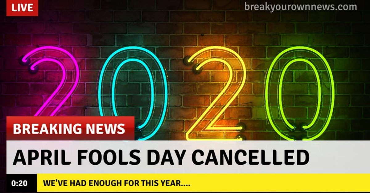 thehookdesign's tweet photo. We've had enough of this year already without the need to do #AprilFoolsDay 🤣 https://t.co/Fz5Vu33XhF