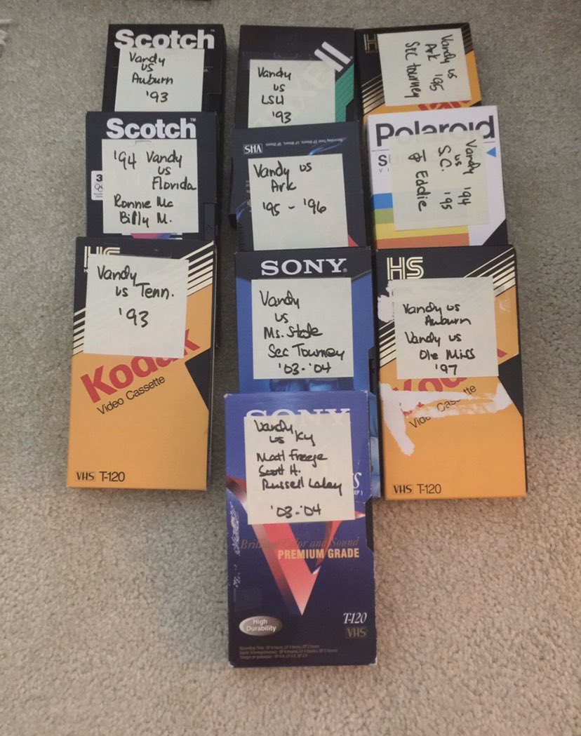 abwalker123's tweet photo. Found these gems while cleaning out mom’s house. Sending to #SEC #ESPN for use during these trying times. #nosports #Vandyfan https://t.co/sYr0QSDIGY