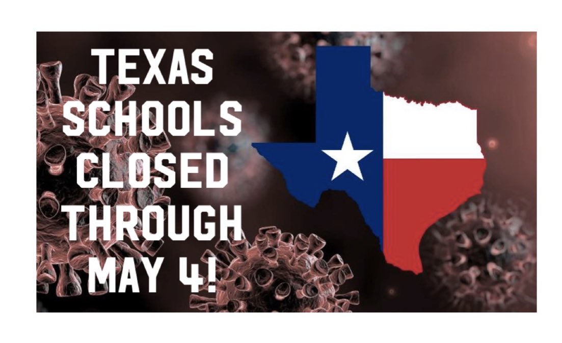 denisonisd's tweet photo. Denison ISD Schools will remain closed through May 4, per Governor Abbott’s executive order. Continue to monitor our website for in-home lesson information and meal delivery! Stay safe, Jackets! https://t.co/NWN5TwSxW5