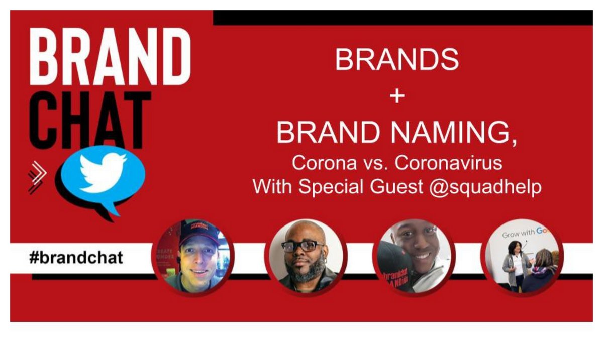 mariaduron's tweet photo. On Wed (4/1),  we #brandchat about BRANDS + BRAND NAMING, Corona vs. Coronavirus w/our Special Guest @squadhelp 

What's in a business name?  It's always been an impt subject but now at the forefront specifically for one brand.

We chat at 11 AM ET/ 10 AM CT/ 8 AM PT!  Join in! https://t.co/FnaQD4dZWn