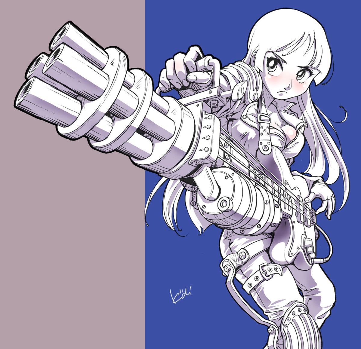 秋山澪 「#お前ら銃所持解禁されたら何持つの
こんなやつがいい。 」|Kiichiのイラスト