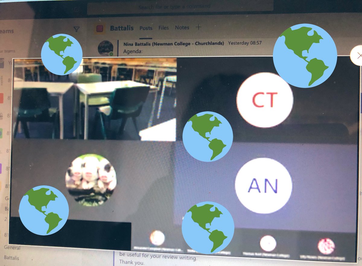 ninabattalis's tweet photo. 💻💻💻 Brave New Classroom in a #BraveNewWorld ... 🌏🌏🌏#aldoushuxley #bravenewclassroom #quaranteaching #remoteteaching #remotelearning #englishteacher #OnlineClassroom #COVID19Aus @MicrosoftTeams #TogetherAtHome https://t.co/0fFObckD3N