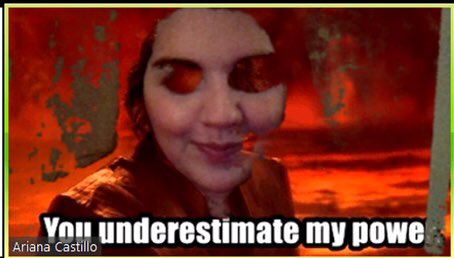 arianaelena97's tweet photo. This is what happens when you try to utilize the “no green screen” option with an ancient laptop during Zoom happy hour with friends! #zoomfail https://t.co/kh8VOin8d7