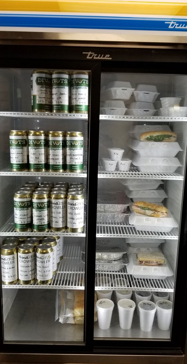 Divots_Brewing's tweet photo. Get your Divots beer fix! We now have crowlers of Divots beers available in the Norfolk Lodge &amp; Suites lobby! All 14 beers available in The SandBar are now available to go in 32oz cans! https://t.co/OHXMFFeY9o