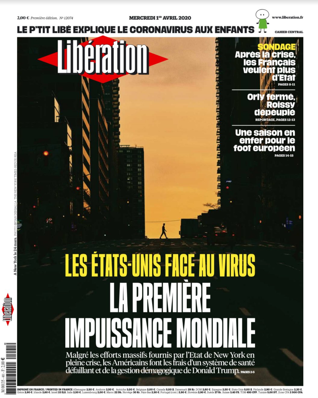 France Amerique On Twitter Media The United States Vs The Virus The Most Powerless Country In The World Impuissance Powerlessness Helplessness Or Impotence French Daily Libe Tackles The U S For Its Poor
