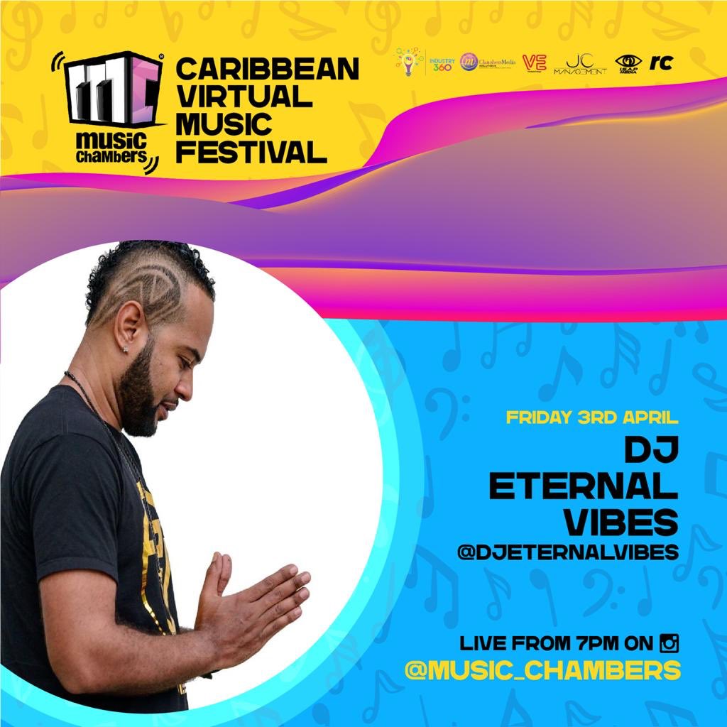 music_chambers1's tweet photo. Our first DJ lineup at the Caribbean Virtual Music Festival is ready to rumble! We welcome Giselle @thewassione & @djeternalvibes to the stage this Friday! 🎶
It’s a digital music experience like no other - see you from 8pm this Friday on our IG Live! ✨
#CVMF #MusicChambers https://t.co/ccBYqqNH29