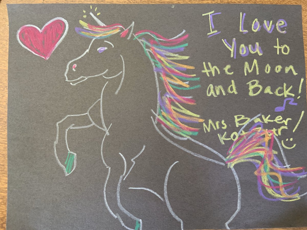 MusicFordElem's tweet photo. In honor of all my unicorn-loving kiddos out there. I love you to the moon and back!! 💕⭐️🦄  #elementaryford #NationalCrayonDay https://t.co/A7P8oqtGP3