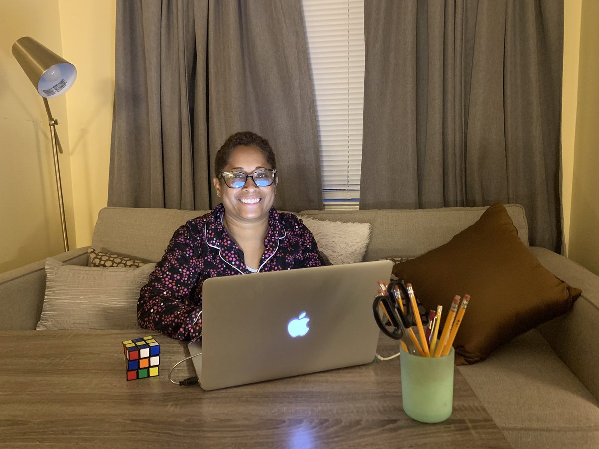 Principal_Ray's tweet photo. Whoo!! Second day of Virtual Spirit week ... and we are working hard in our Pajamas!!! #PGCPSProud https://t.co/COAGAgv33Q