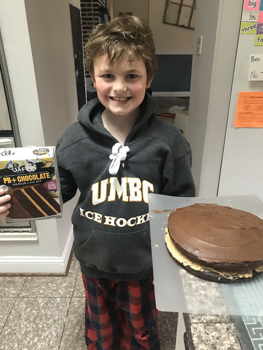 @duffgoldman for reward for finishing his math workbook during quarantine, lil man made your PB+ Chocolate cake as a reward. Came out delicious. (can’t wait for him to finish his next workbook!)
#aceOfCakes #umbcIceHockey #keepEmCookinQuarantine