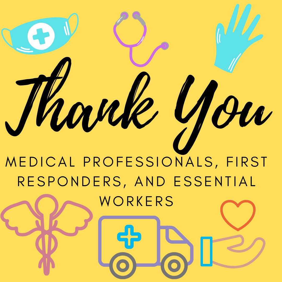 290Mebm's tweet photo. Don’t forget to thank a medical professional, first responder, or essential worker today! #doctors #nurses #nurse #doctor #coronavirus #thankyou #quarantine #stayhomechallenge #stayhome #isolation #essentialworkers #ems #firstresponders https://t.co/xCfDGr0lyL