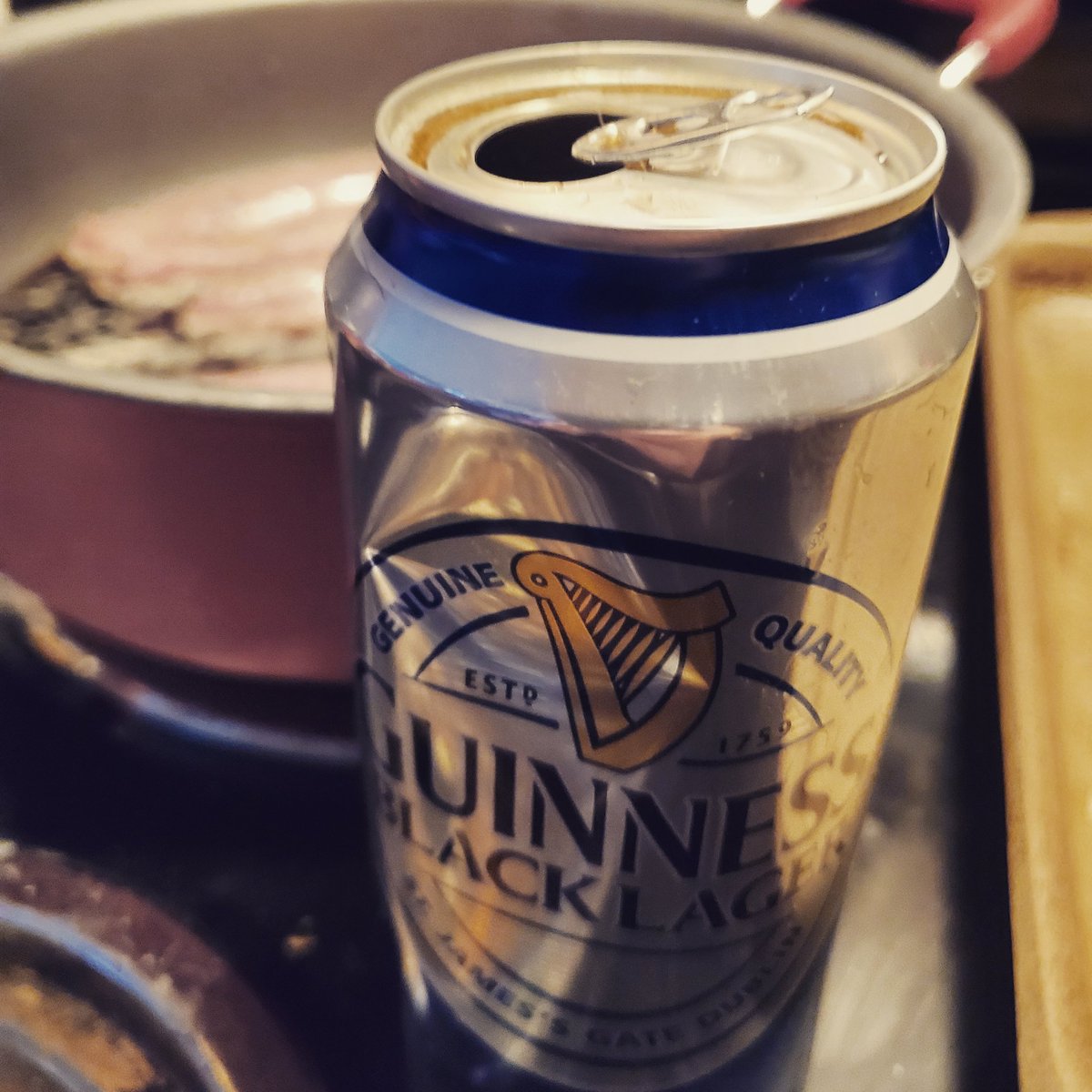 What are you having for dinner????? Currently simmering brats with Guinness!!! <a href="/GuinnessUS/">Guinness US</a> #guinnessblack #bratsandkraut #QuarantineLife