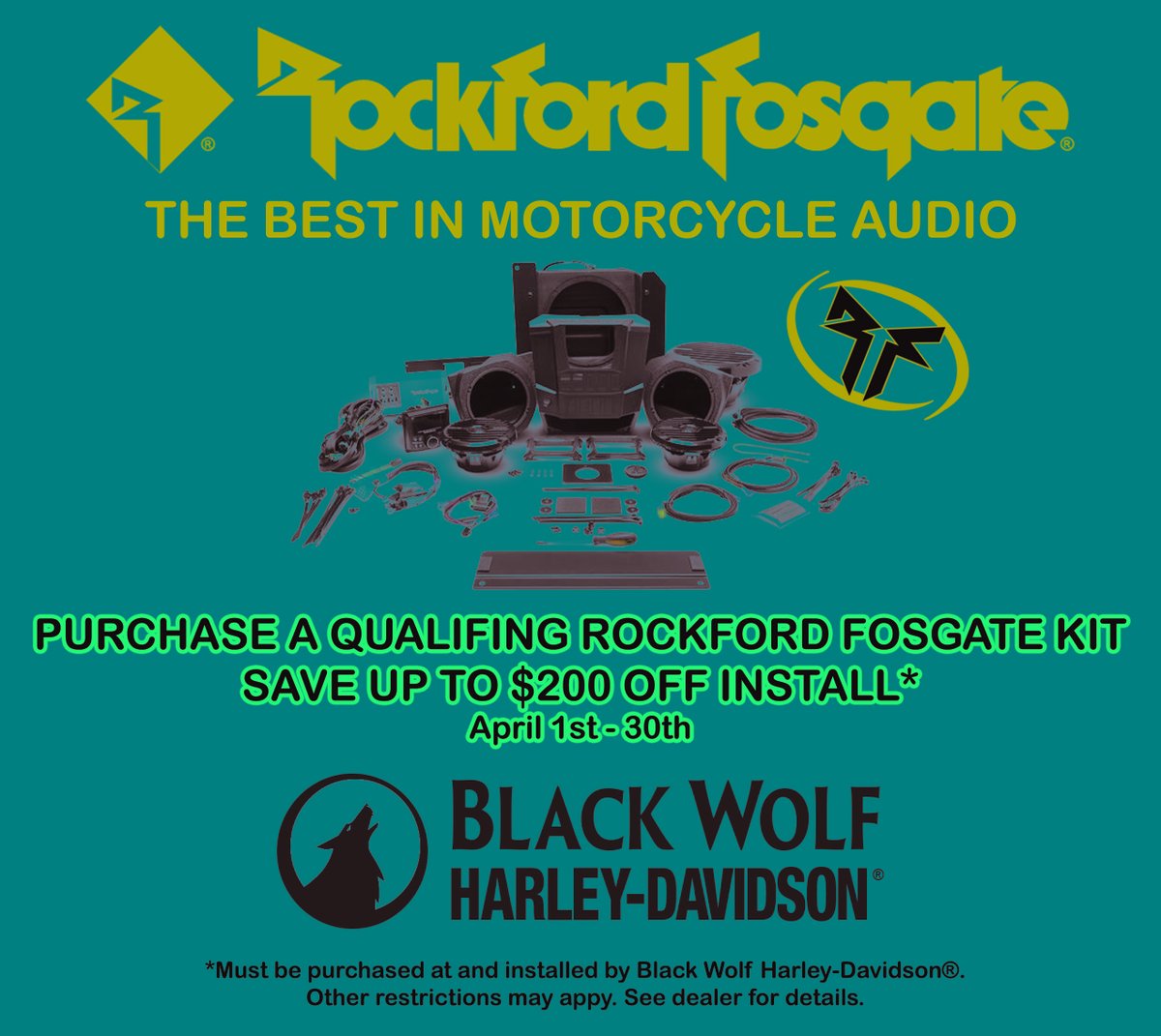 Rockford Fosgate
The Best In Motorcycle Audio
Make your service appointment now!

bit.ly/32FOG0g