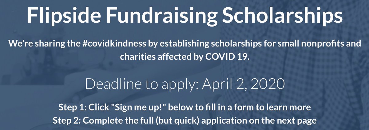CGPhilanthropy's tweet image. ATTN: Fundaisers in small shops, please apply for this incredible #FlipsideFundraising scholarship created by the the awesome folks at @goodpartnersinc It's easy to apply and the deadline is soon: flipside.thegoodpartnership.com/scholarship