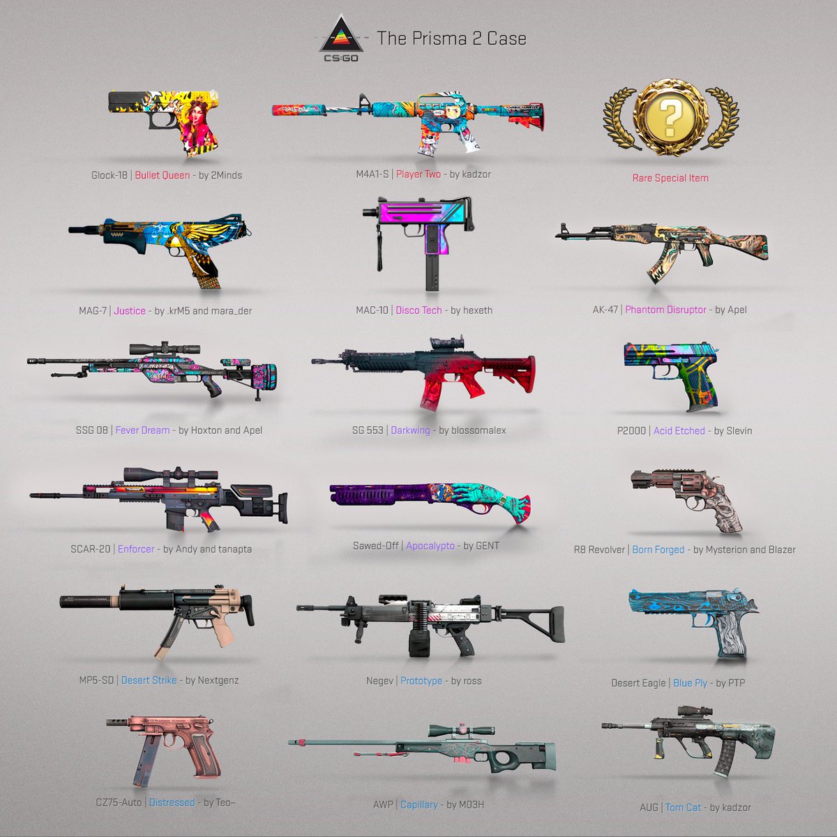 WAXPEER on X: 🔥 NEW CS:GO CASE IS OUT! 🔥 Prisma 2 Case has just been  added to the game, featuring 17 new skins, with the update which ended  Operation Shattered Web.