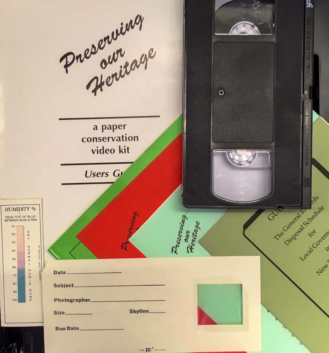 kylastephan's tweet photo. Words cannot capture my delight in finding this retro gem in our #localstudies collection and, no, we’re not keeping it. #localhistory #libraries #preservation #videocassettes #archives #gclibraries https://t.co/hTlTM2NBf8