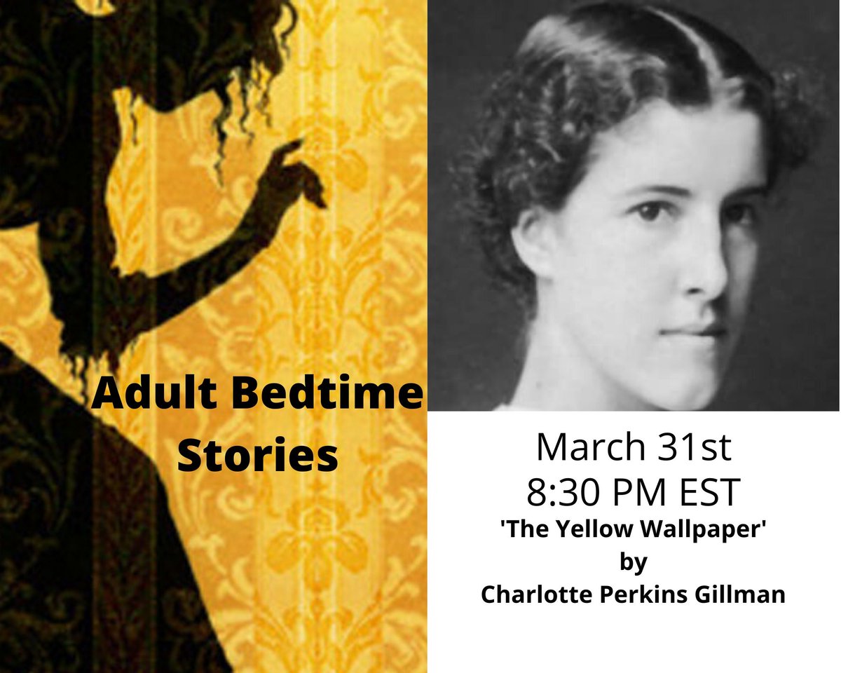 Facebook Live reading of an Adult Bedtime Story
 'The Yellow Wallpaper'
    Tonight at 8:30 EST
#books #QuarantineLife #CoronaLockdown #FBLive 
facebook.com/todd.abernathy…