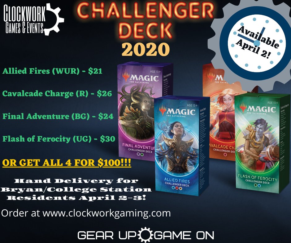 GamesClockwork's tweet photo. Still need your Magic fix? You're in luck! 
#mtg #magicthegathering #mtgchallengerdeck https://t.co/v2QTFQ9bNT