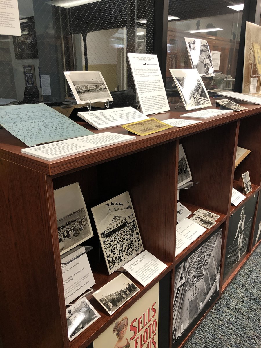 ISUMilnerSPC's tweet photo. On the first day of #Archive30 we'd like to focus on a fixture of our reading room-#LibraryExhibits! Pictured here, Come One, Come All to the Magic and the Mystery, featuring letters, stereographs, and vintage photos of circus-related items.
#YourArchive #ExploreYourArchive https://t.co/nToY3JYKMB