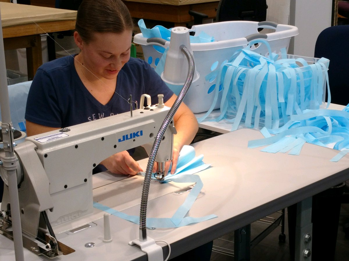 SeattleOpera's tweet photo. We're lending a hand in the effort to produce more masks to help our local medical providers. A small group of costume shop staff will be working at the Opera Center under the direction of @prov_health to help ramp up production in our region. #WeGotThisWA  #COVID19 https://t.co/TFhrThOaz2