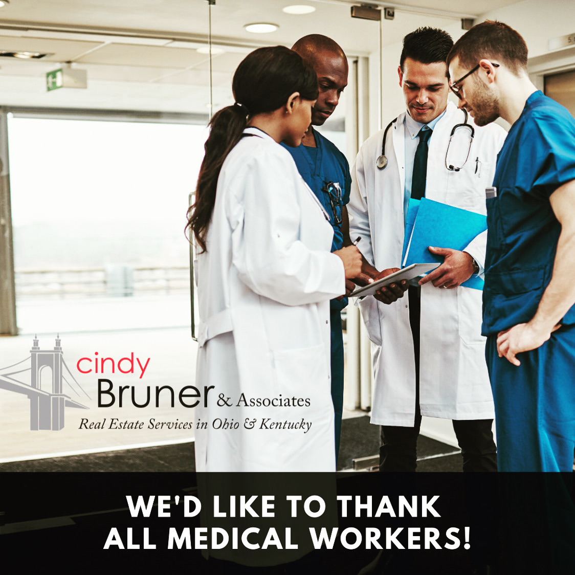 CindySellsCincy's tweet photo. Can't say enough about how we appreciate all who work in the medical profession during this quarantine.Your courage&amp;commitment to uphold your pledge to health&amp;life will not be forgotten! #covid19 #corona2020 #thankfulforyou #medicalprofessionals #cindybrunerandassoc #huffrealty https://t.co/6PbUJ2dltr